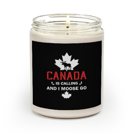 Canada Moose Canadian Flag Maple Leaf Scented Candles