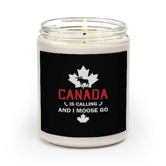 Canada Moose Canadian Flag Maple Leaf Scented Candles