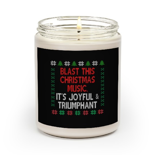 Joyful and triumphant ugly Christmas sweater theme Scented Candles