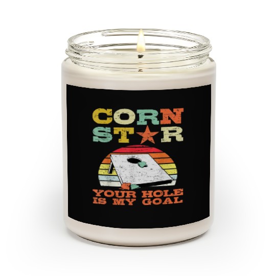 Corn Star Your Hole is My Goal Vintage Cornhole Scented Candles