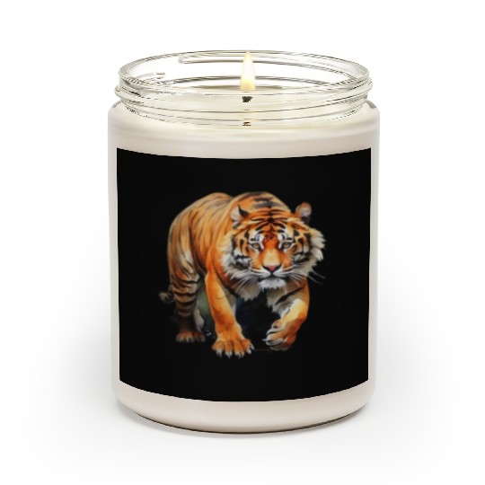tiger watercolor Scented Candles