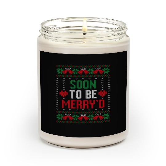 Soon to be Married Merry'd Xmas Bride and Groom Scented Candles