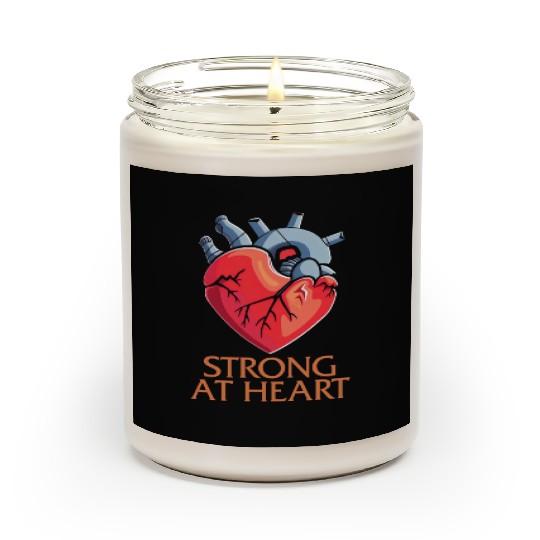 CHD Awareness Scented Candles, Strong At Heart Pumping Iron