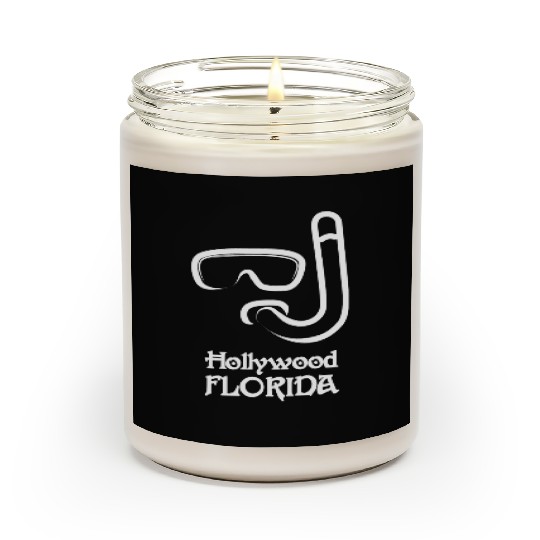 Hollywood Florida Snorkel Souvenirs Gifts Vacation Scented Candles