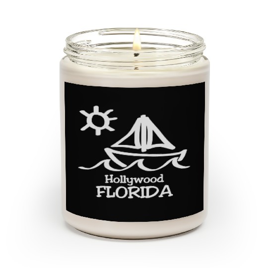 Hollywood Florida Sailboat Souvenirs Gifts Scented Candles