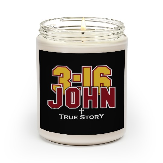 John 3:16 True Story Love Jesus Christian Scented Candles