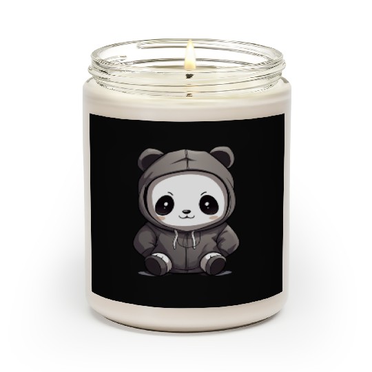 cute cartoon anime panda wearing Scented Candles