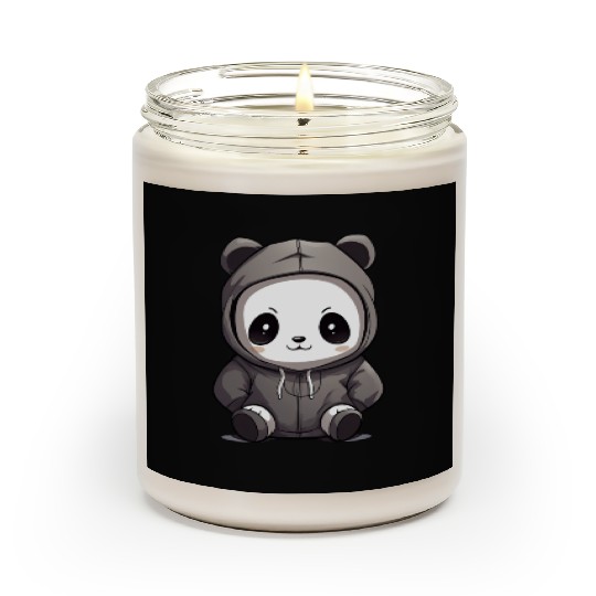 cute cartoon anime panda wearing Scented Candles