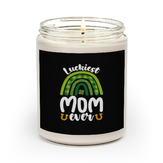 Luckiest Mom Ever Family St Patrick's Day Scented Candles