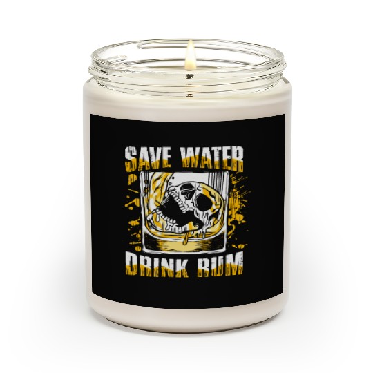 Save water drink rum | pub crawl drinking Scented Candles