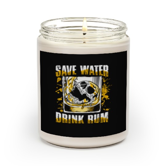 Save water drink rum | pub crawl drinking Scented Candles