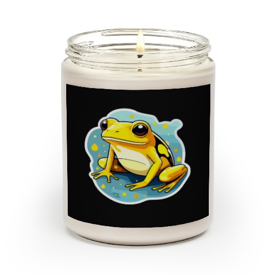 Golden Poison Frog Illustration Scented Candles