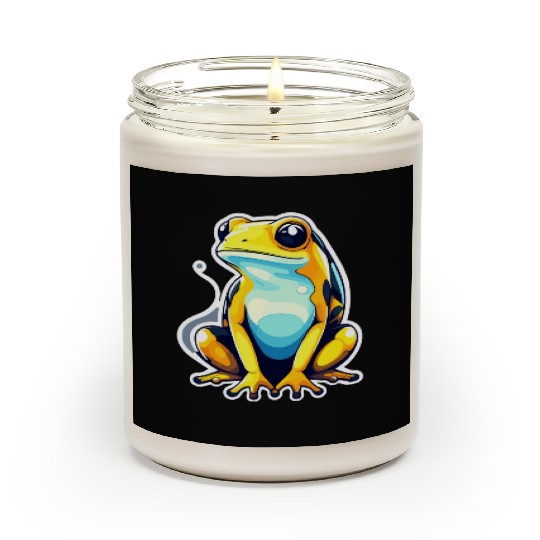 Golden Poison Frog Illustration Scented Candles