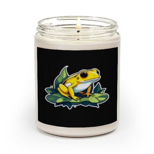 Golden Poison Frog Illustration Scented Candles