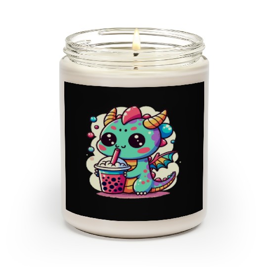 Boba Tea Dragon Kawaii Scented Candles