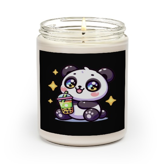 Panda Bubble Tea Boba Kawaii Scented Candles