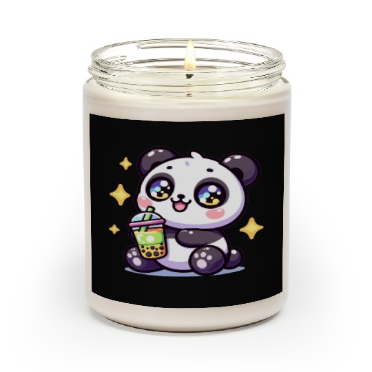 Panda Bubble Tea Boba Kawaii Scented Candles