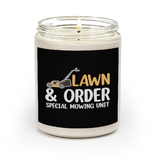 Lawn & Order Special Mowing Unit Funny Lawn Care Scented Candles
