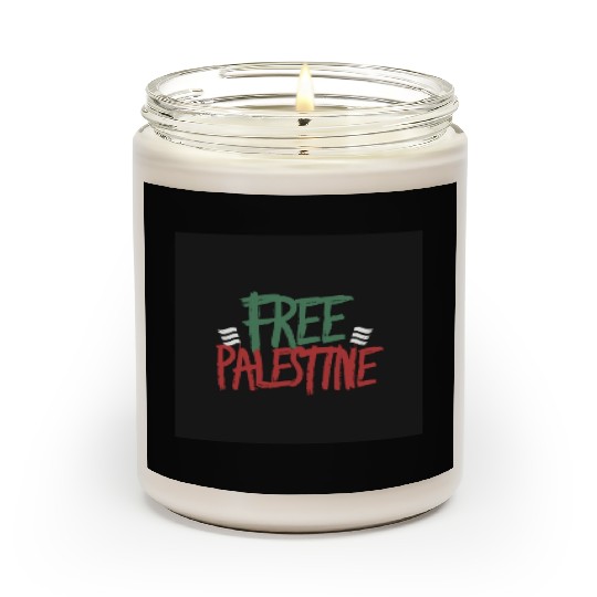 free free Palestine typography 2 Scented Candles