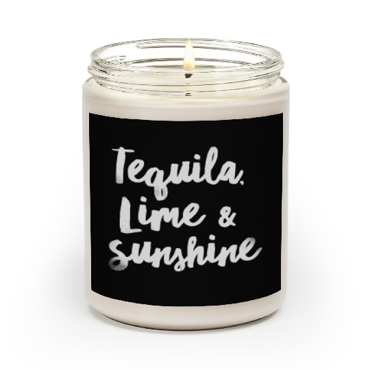 Tequila Lime Sunshine Funny Mexican Alcohol Cool Scented Candles