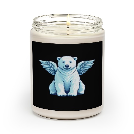 Bear Polar Bear Angel Wings Scented Candles