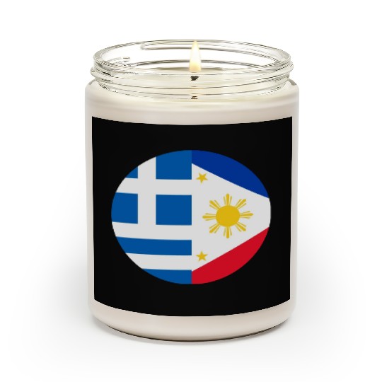 Greek Filipino flags Scented Candles
