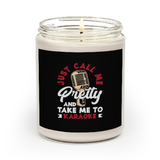 Funny Karaoke Singer Singing Musician Karaoke Gift Scented Candles