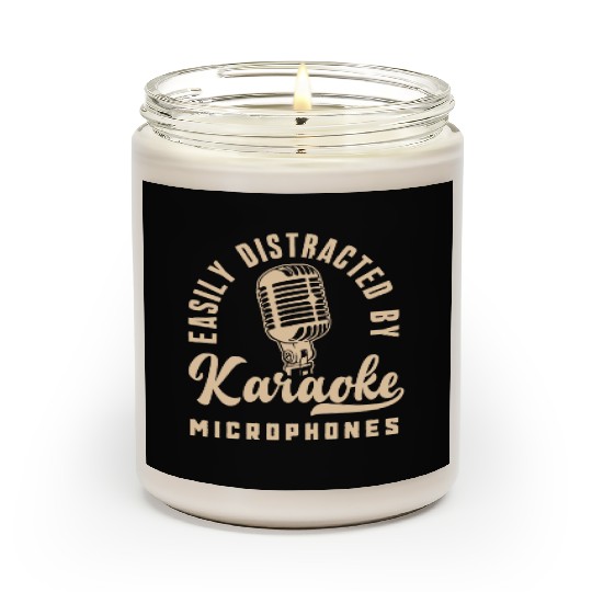 Funny Karaoke Singer Singing Musician Karaoke Gift Scented Candles