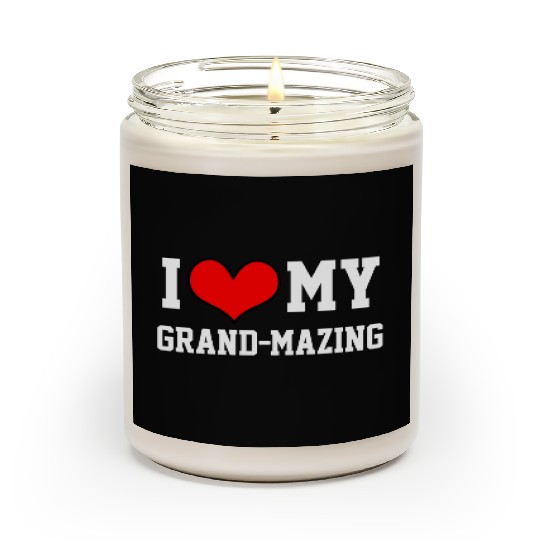 I Love My Grandma Amazing Puns Fun Mothers Day Kid Scented Candles