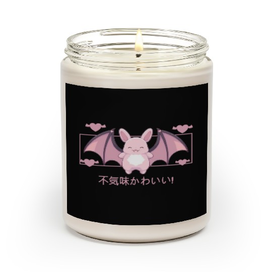 Kawaii Bat Creepy Cute Animal Japanese Kanji Paste Scented Candles