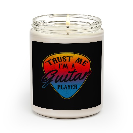 Guitar Player Gift Vintage Guitarist Scented Candles