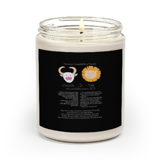 Couples: Taurus & Leo Scented Candles