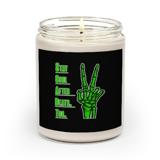 Cool Hand Skeleton Art. Scented Candles