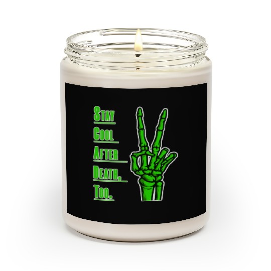Cool Hand Skeleton Art. Scented Candles
