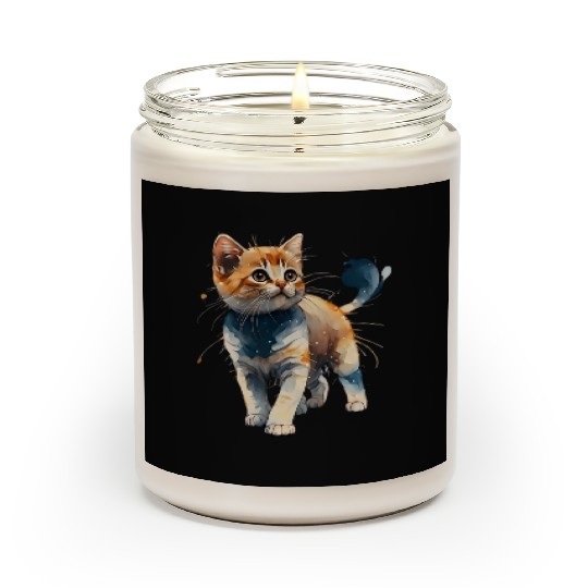 A wonderful cat walking Scented Candles