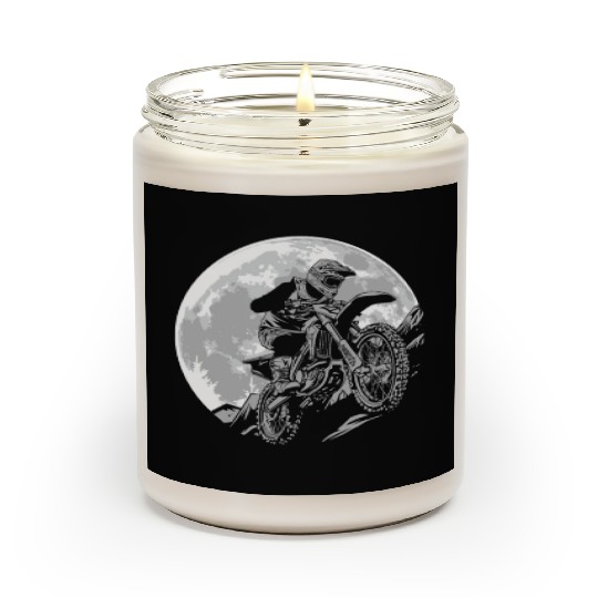 Dirt Bike Mx Motocross Supermoto Moon Scented Candles
