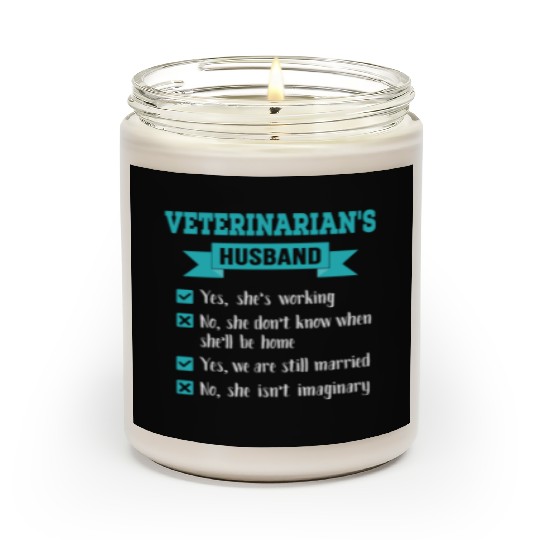 Veterinarian's Husband Checklist Awesome Gift Scented Candles