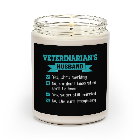 Veterinarian's Husband Checklist Awesome Gift Scented Candles