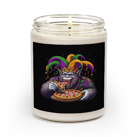 Mardi Gras Bigfoot with Fool's Hat Pizza Scented Candles