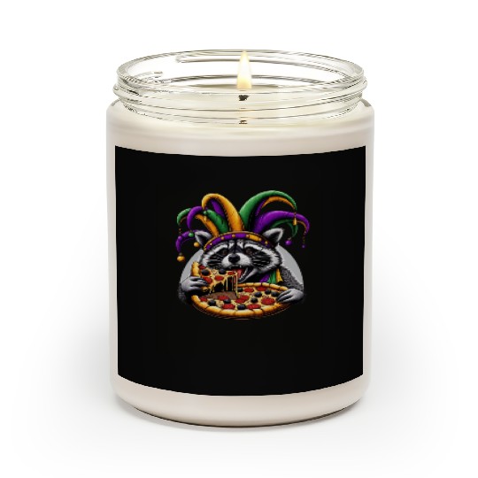 Mardi Gras raccoon with fool's hat Scented Candles