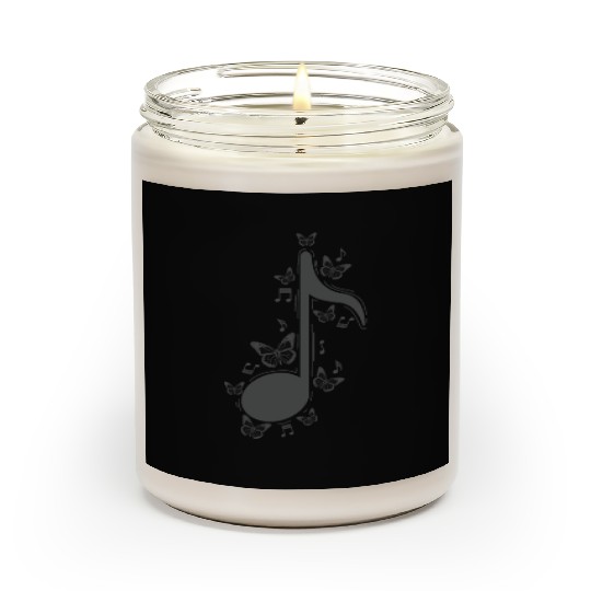 Music Note with Butterflies Music Scented Candles