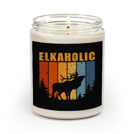 Elk Hunting Elkaholic Hunters Scented Candles