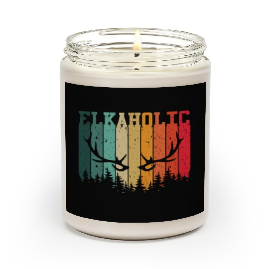 Elk Hunting Elkaholic Hunters Scented Candles