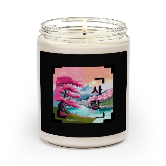 Japan Landscape With Cherry BlossomTree (Vintage) Scented Candles