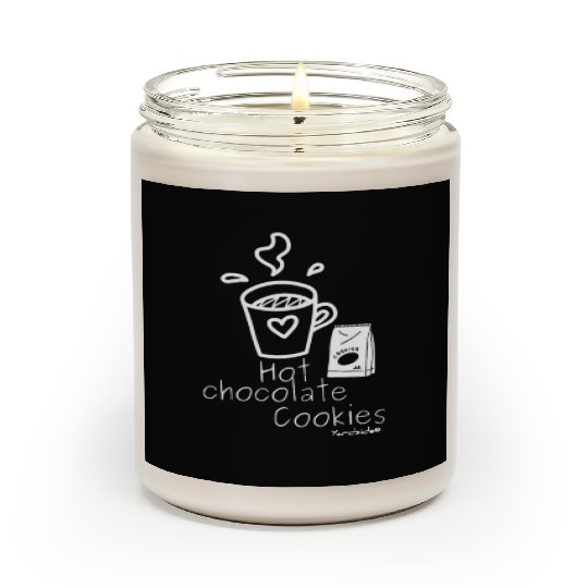 Hot chocolate cookies Yardside font logo white Scented Candles