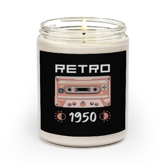 Retro Tape Music Nostalgia Vintage 1950 Scented Candles