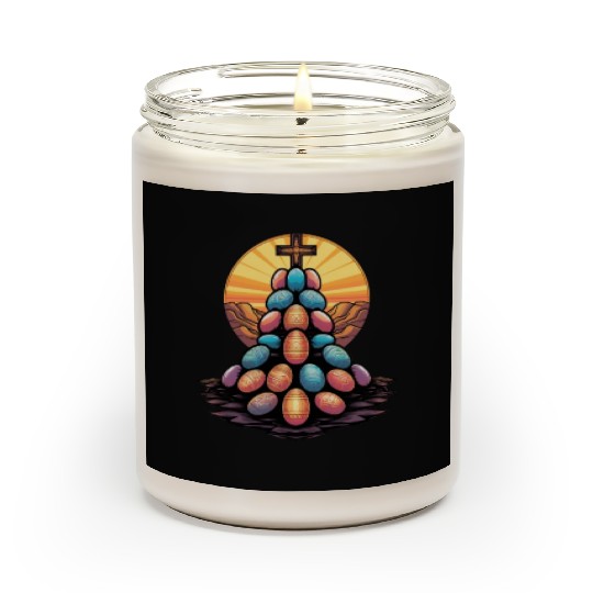 Christian Easter Day Cross Easter Egg Hunt Scented Candles