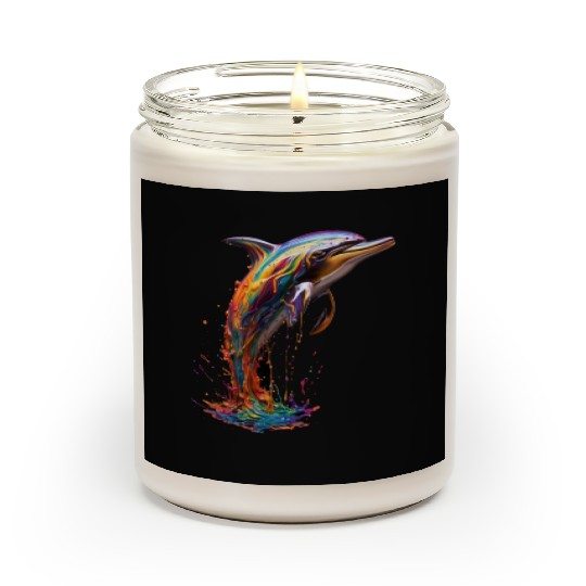 Rainbow Dolphin Scented Candles