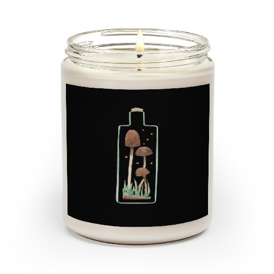 Mushroom and Firefly Terrarium Scented Candles