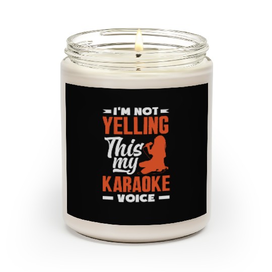 Funny Karaoke Singer Singing Musician Karaoke Gift Scented Candles